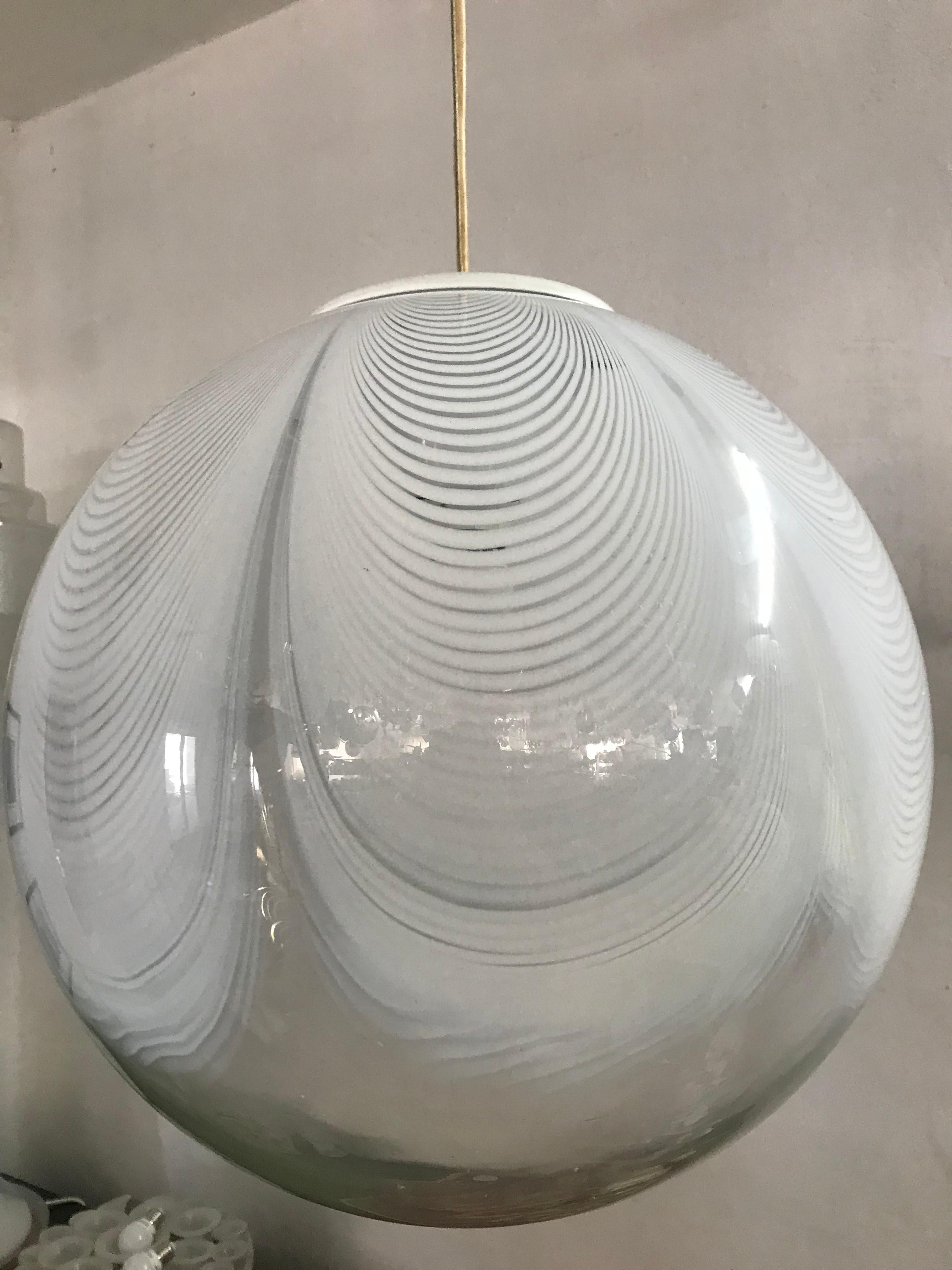 Mid-Century Modern Sphere Chandelier in Murano Glass, circa 1970 by Veluce 4