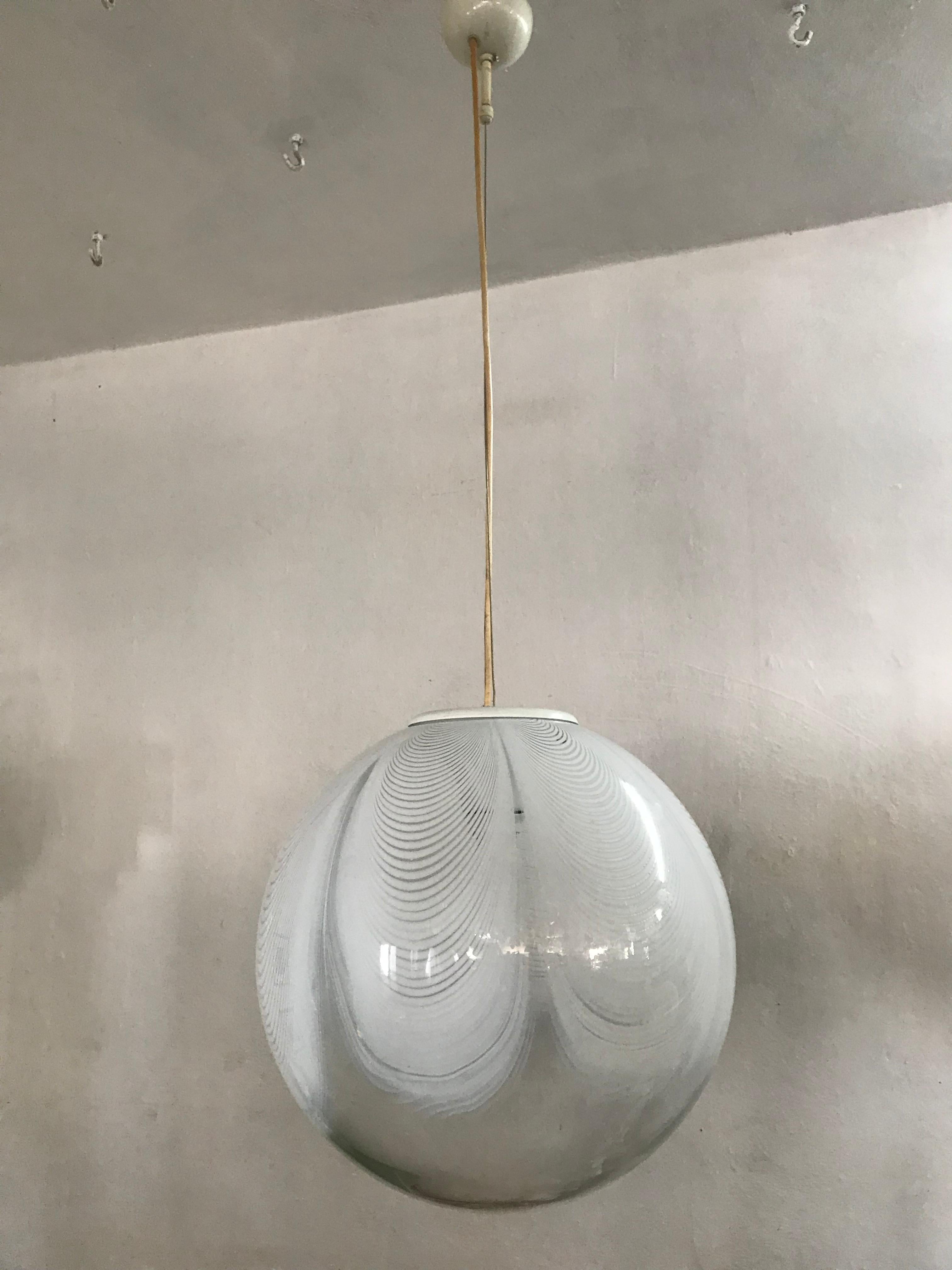 Mid-Century Modern Sphere Chandelier in Murano Glass, circa 1970 by Veluce 1