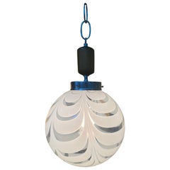 Mid-Century Modern Sphere Chandelier in Murano Swirl Glass by Venini, circa 1970