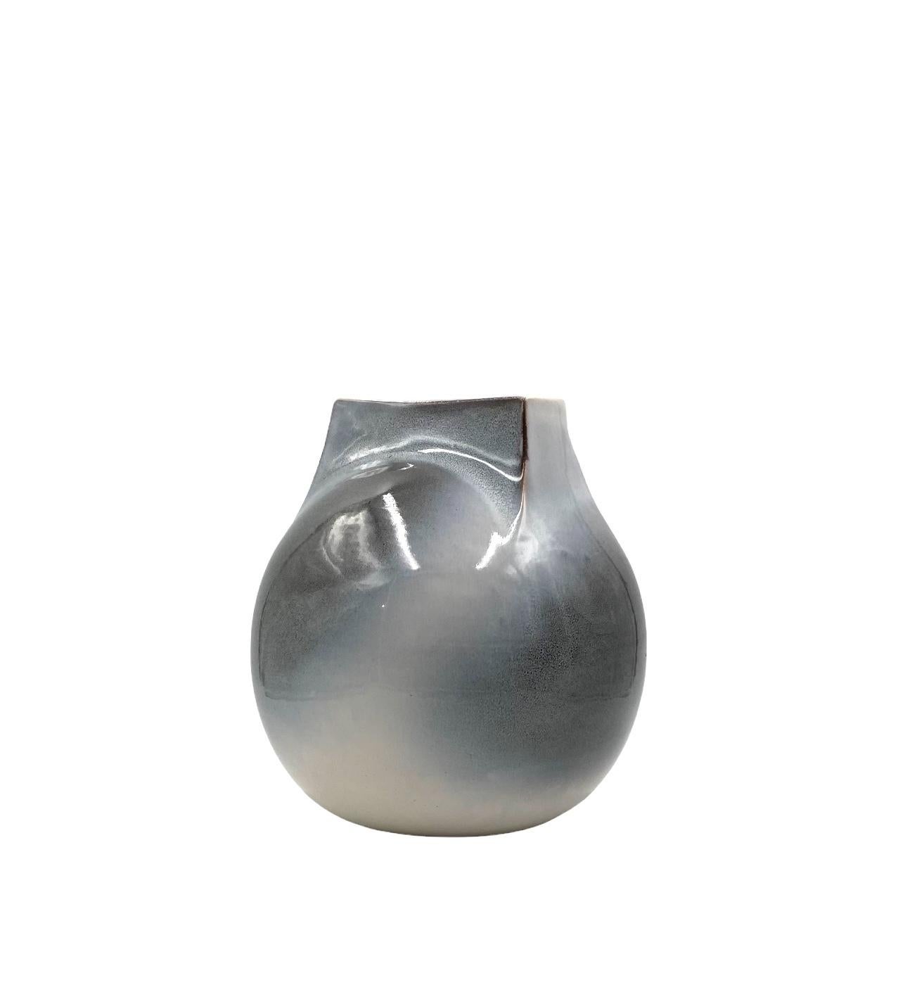Mid-century Modern spherical gres vase, Franco Bucci Italy ca. 1970 For Sale 8