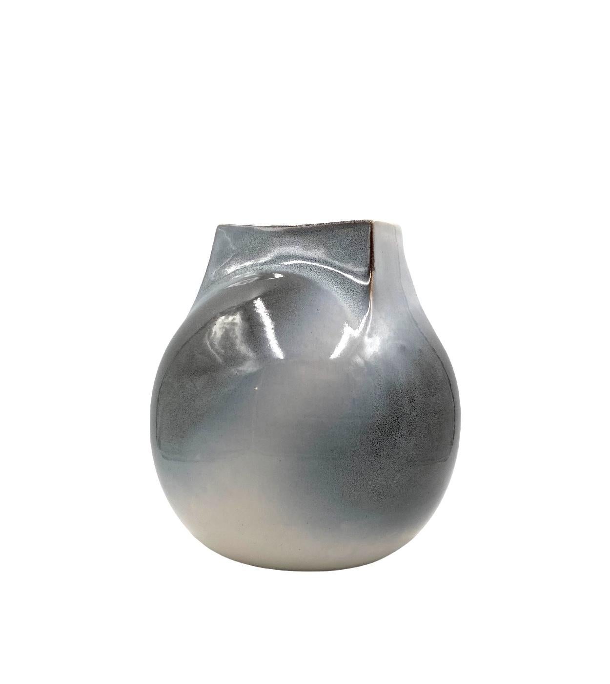 Mid-century Modern spherical gres vase, Franco Bucci Italy ca. 1970 For Sale 9
