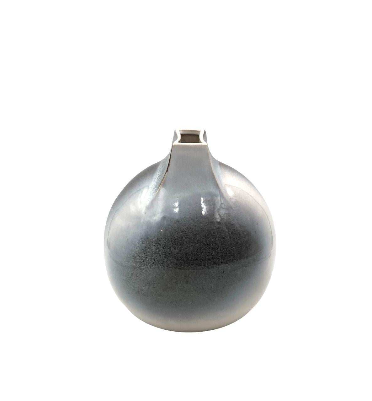 Mid-century Modern spherical gres vase, Franco Bucci Italy ca. 1970 For Sale 11