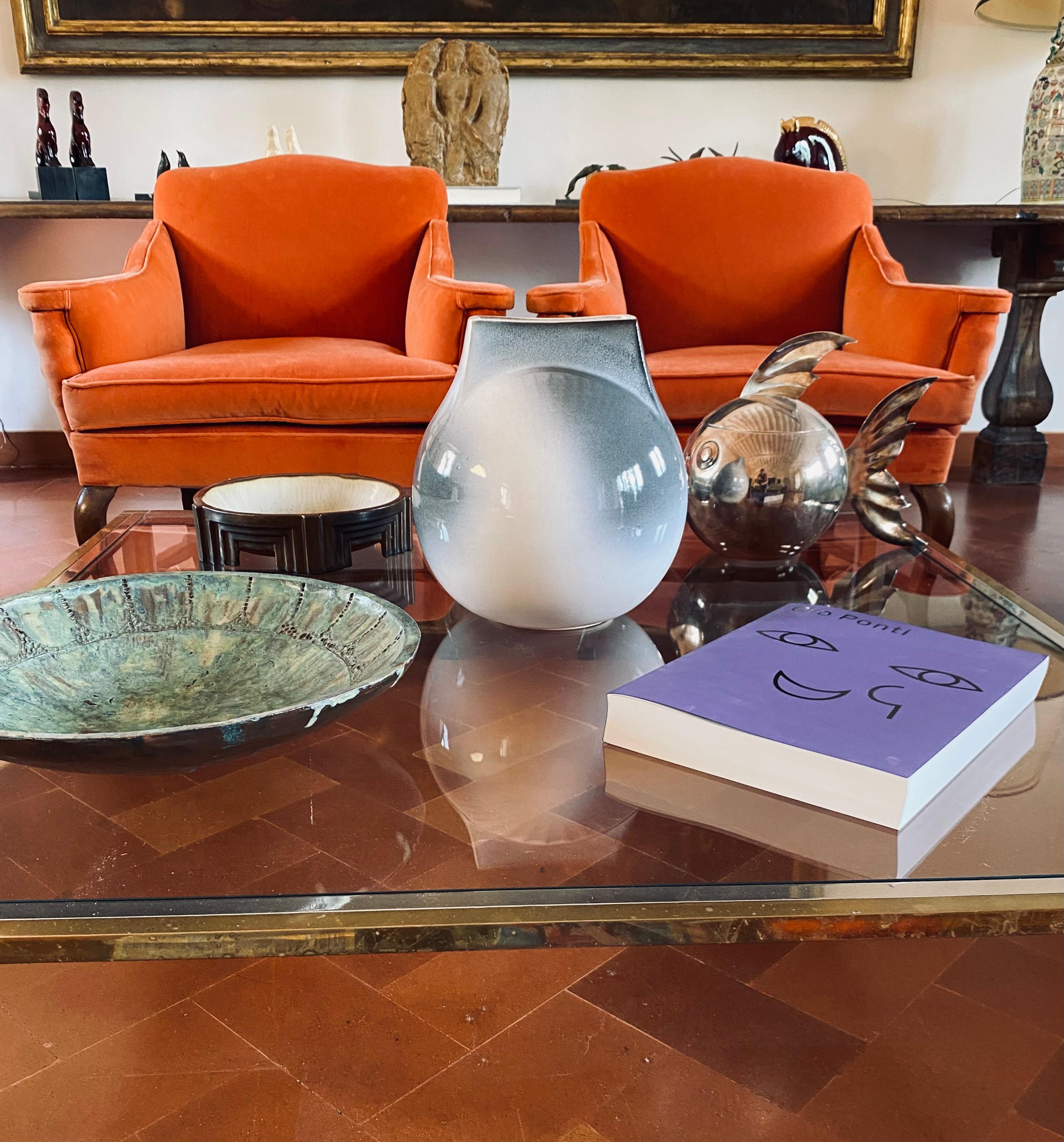 Mid-century Modern spherical gres vase, Franco Bucci Italy ca. 1970 For Sale 18
