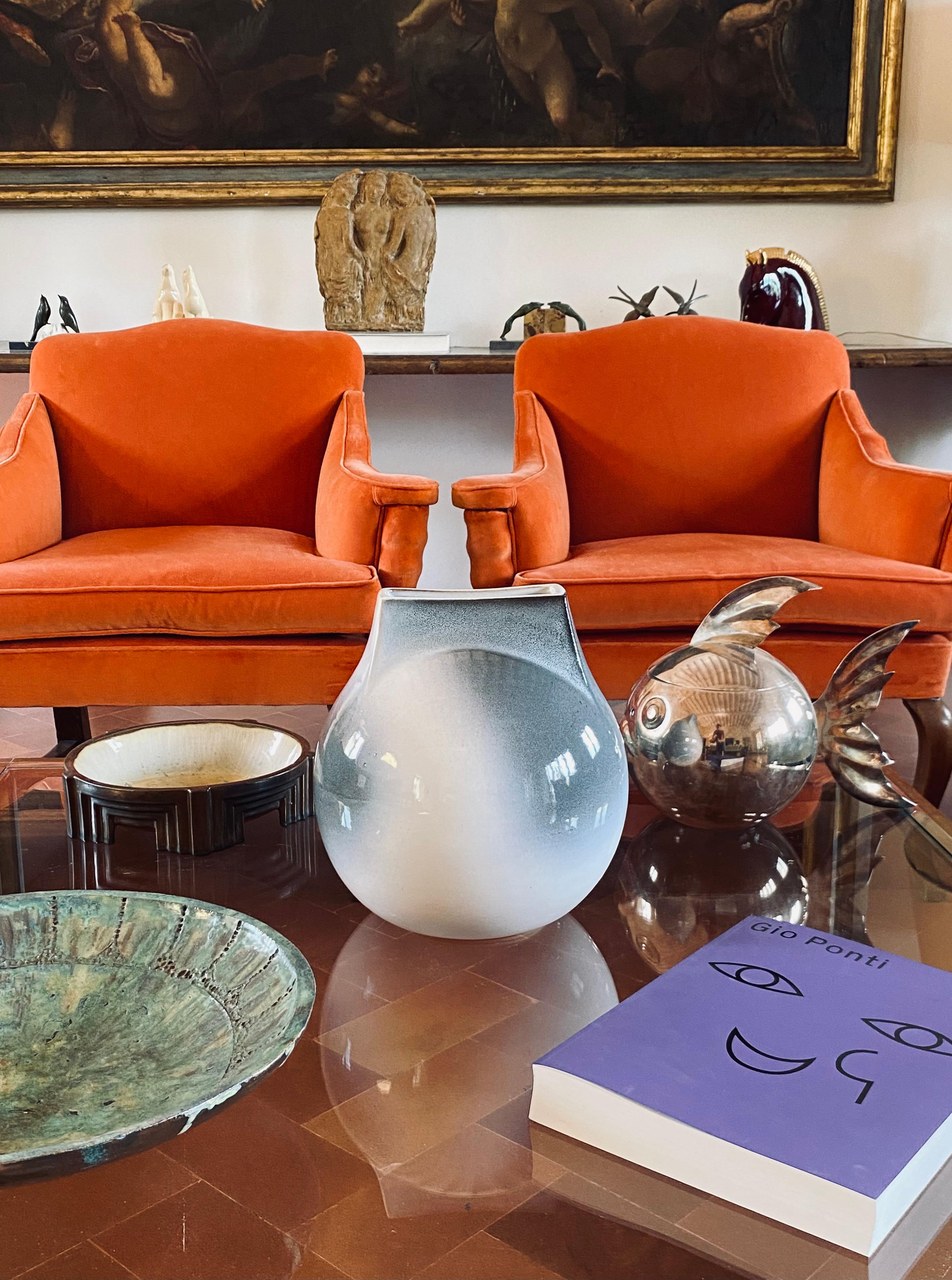 Mid-century Modern spherical gres vase, Franco Bucci Italy ca. 1970 For Sale 2