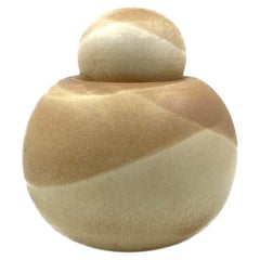 Mid-century Modern spherical gres vase, Franco Bucci Italy ca. 1970