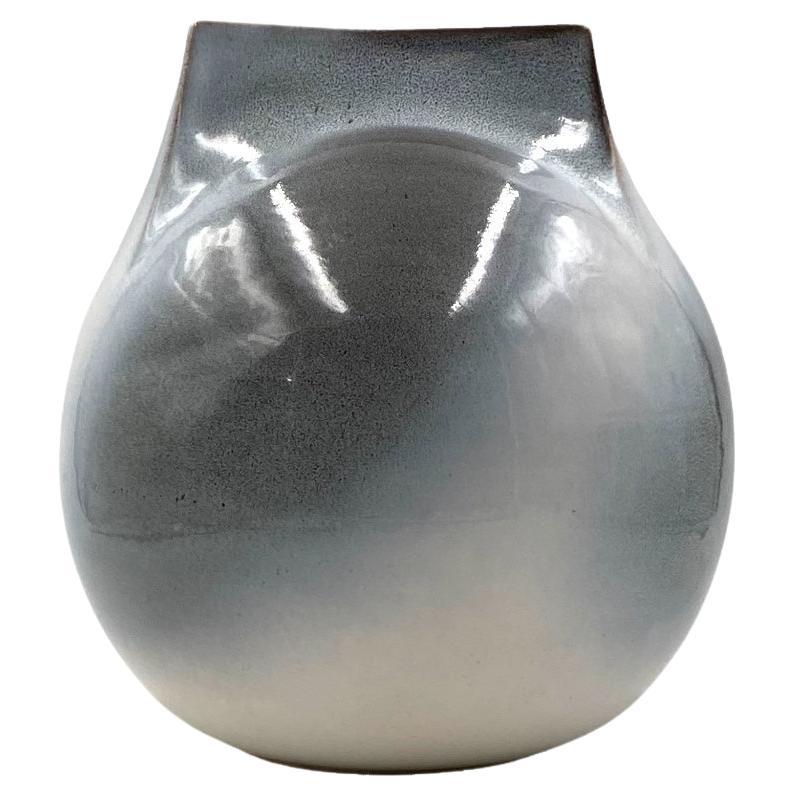 Mid-century Modern spherical gres vase, Franco Bucci Italy ca. 1970