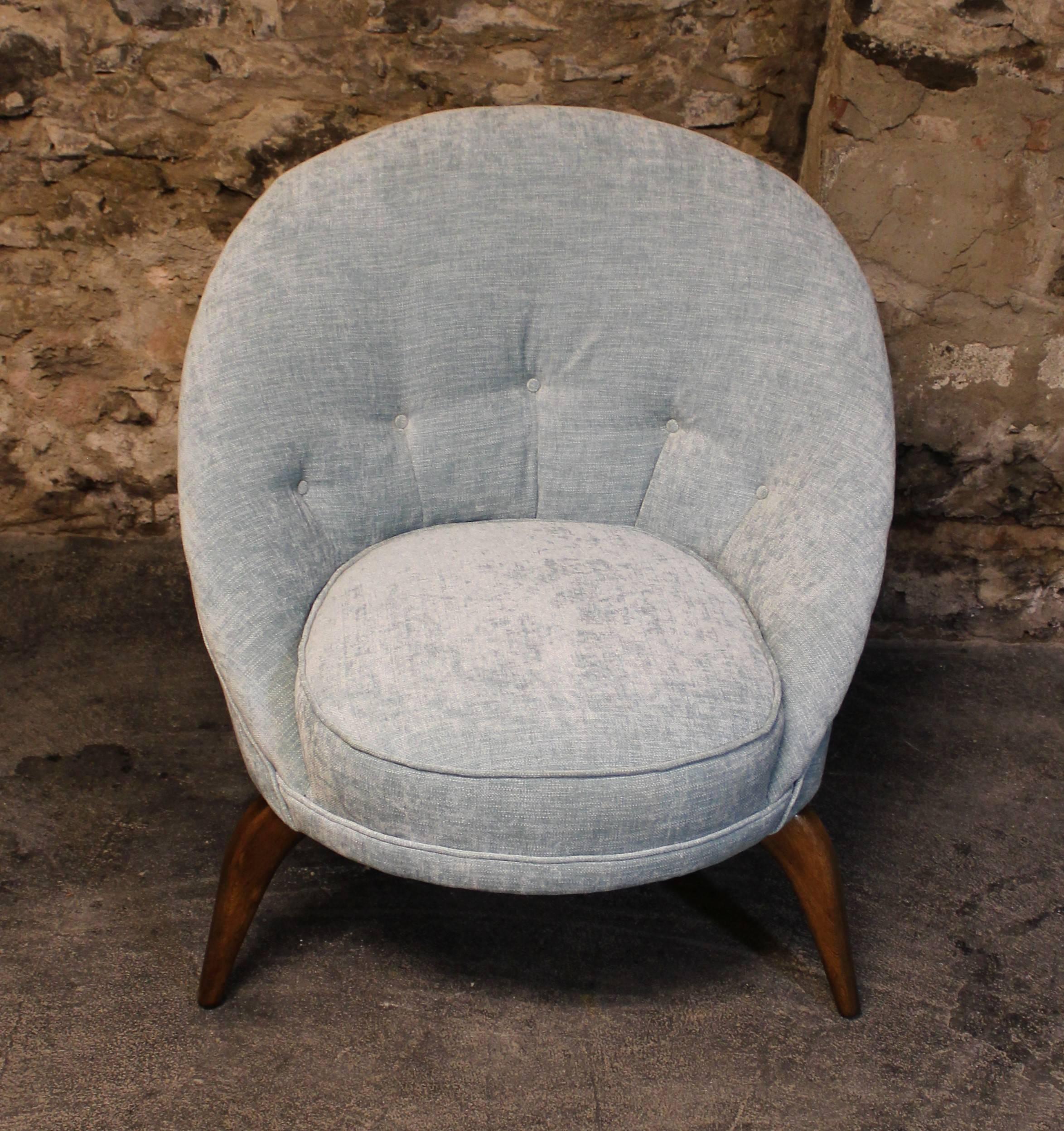 20th Century Mid-Century Modern Spider Leg Club Chair in the Style of Jean Royère