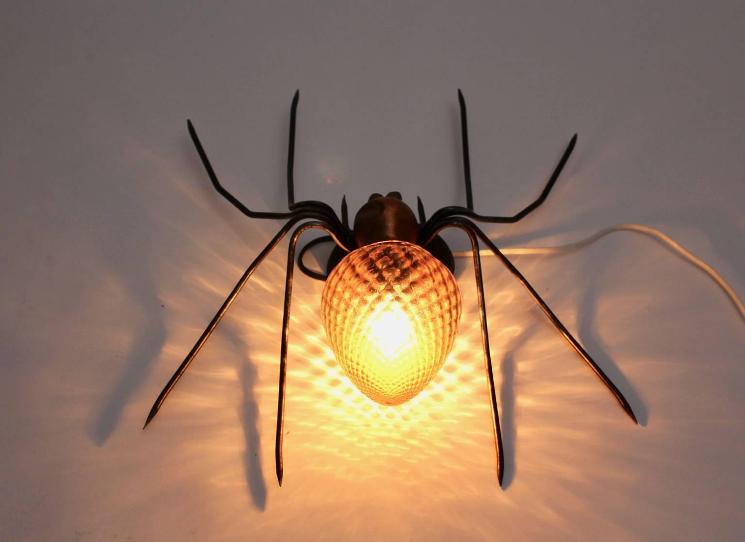 Italian Mid-Century Modern Vintage Spider Wall Lamp 1950s Italy For Sale