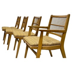 Chaises de salle à manger MODERNES du milieu du siècle à dossier en fuseau par Red Lion Furniture, ensemble de 4