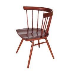 Sedia dritta con schienale a fuso di George Nakashima per Knoll, stile metà del secolo scorso