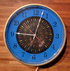 Mid-Century Modern Spinner Electric Disco Wall Clock