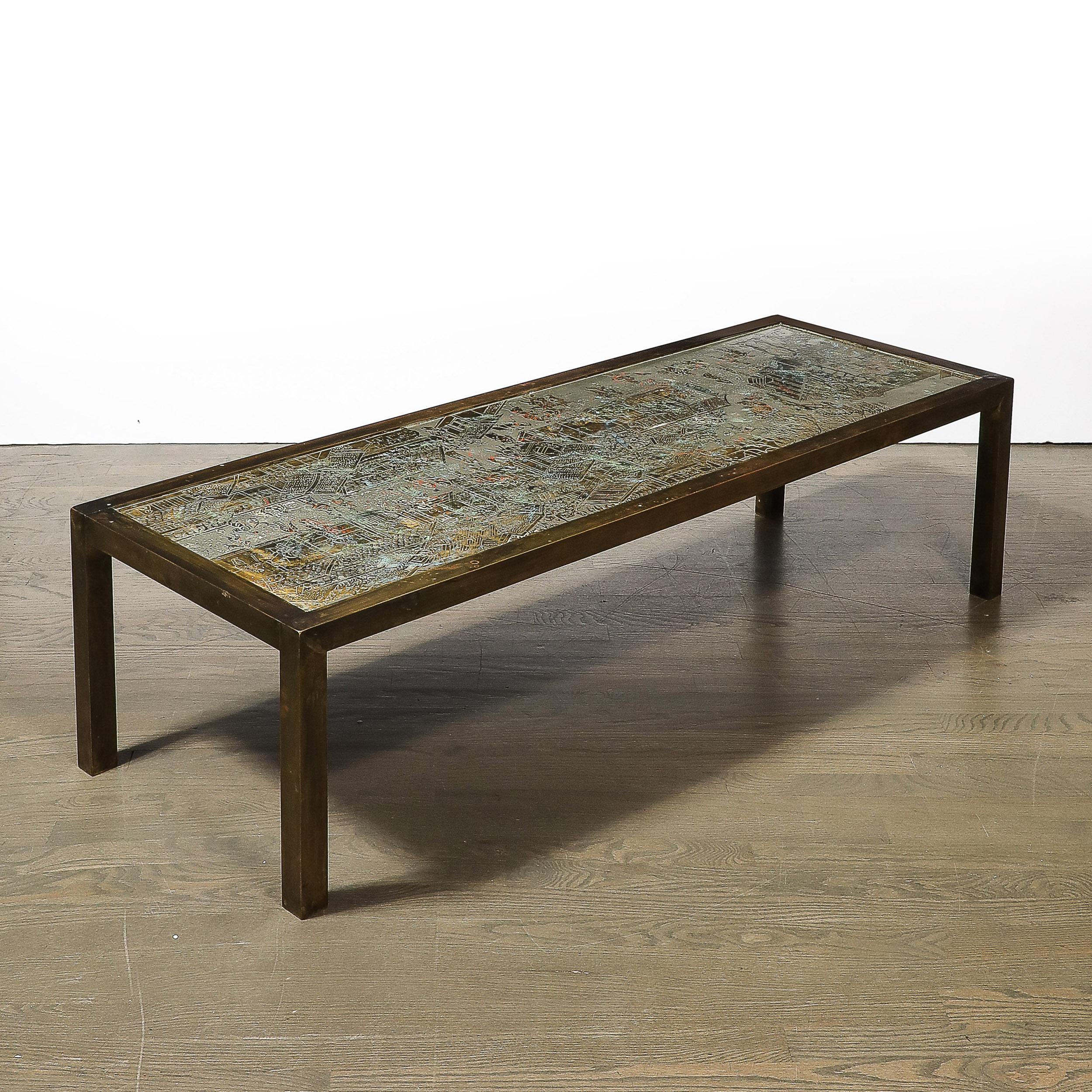 Mid-Century Modern Spring Festival Cocktail Table signed Philip & Kelvin Laverne For Sale 4