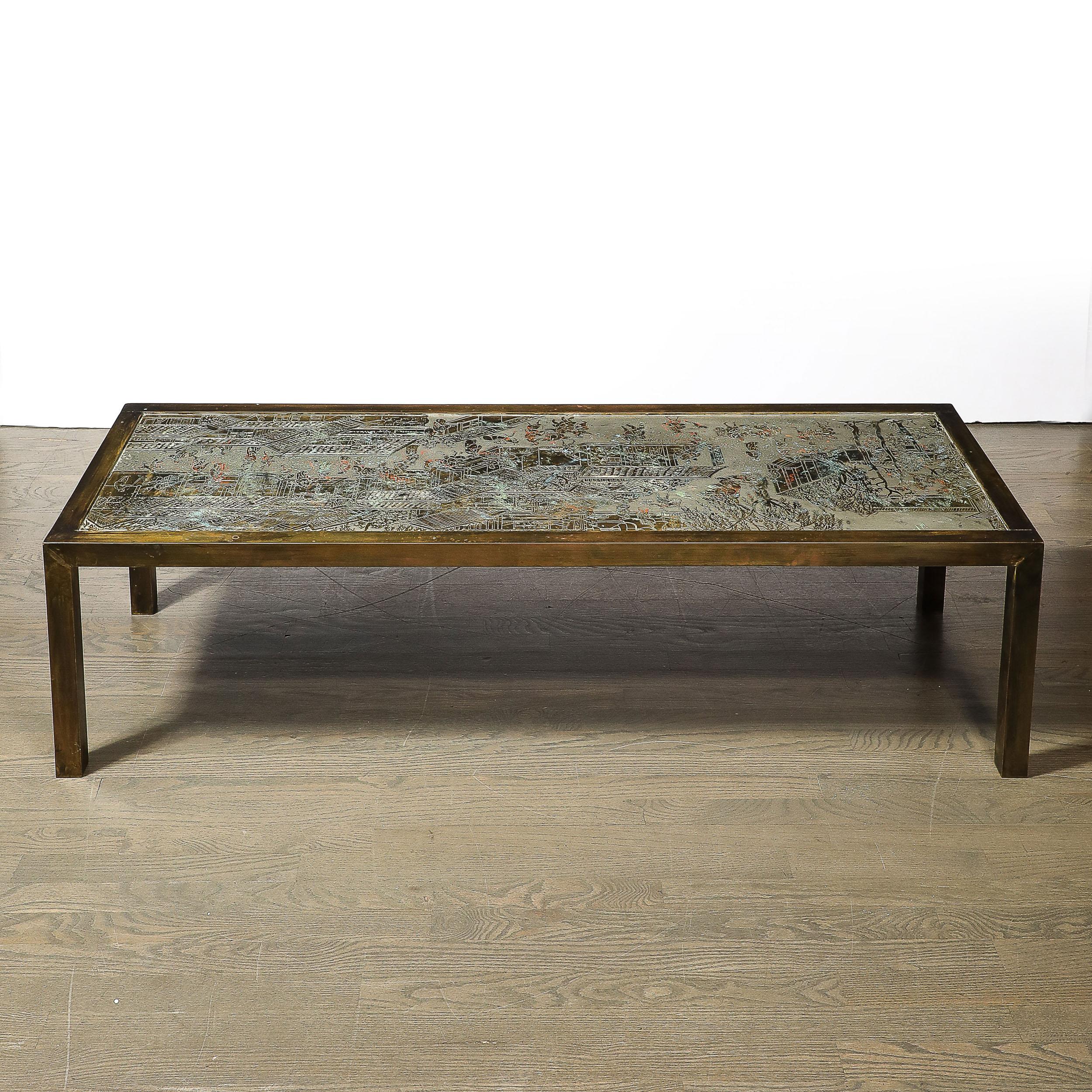 Mid-Century Modern Spring Festival Cocktail Table signed Philip & Kelvin Laverne For Sale 5