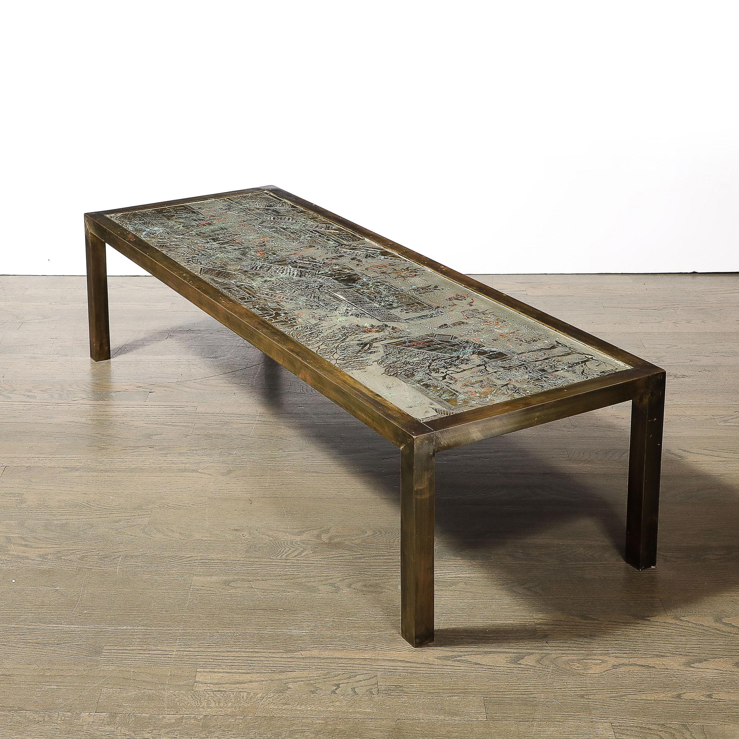 Mid-Century Modern Spring Festival Cocktail Table signed Philip & Kelvin Laverne For Sale 6