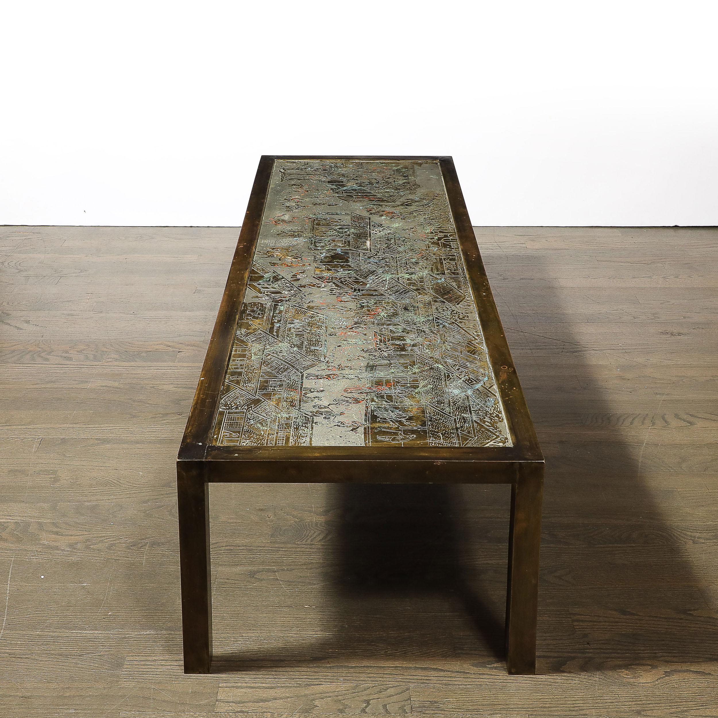 Mid-Century Modern Spring Festival Cocktail Table signed Philip & Kelvin Laverne For Sale 2