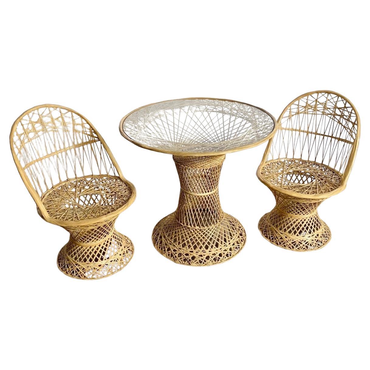 Mid Century Modern Spun Fiber Glass Dining Set - 3 Pieces For Sale