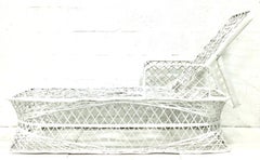 Mid-Century Modern Spun Fiberglass Chaise Lounge Chair by Russell Woodard