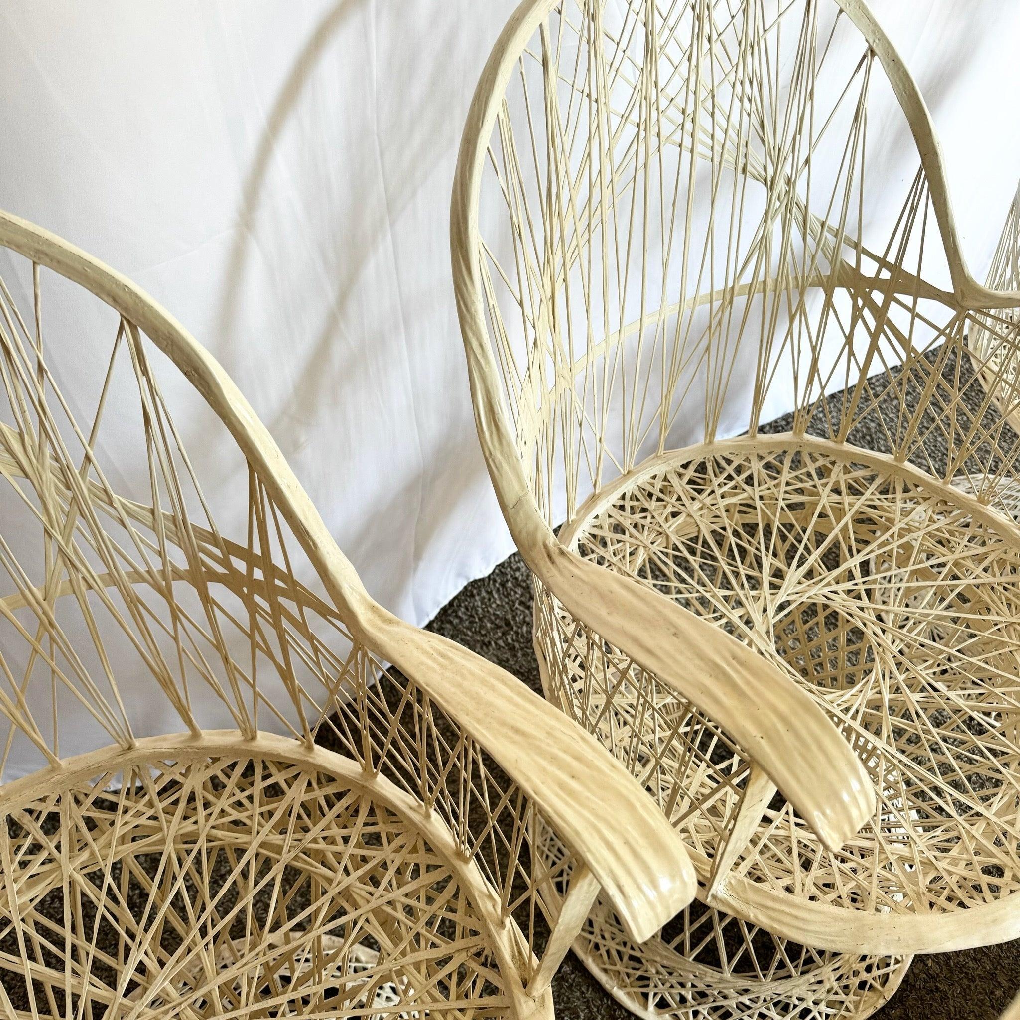 Fin du 20e siècle Chaises de salle à manger en fibre de verre filée de style The Moderns - Lot de 5 en vente