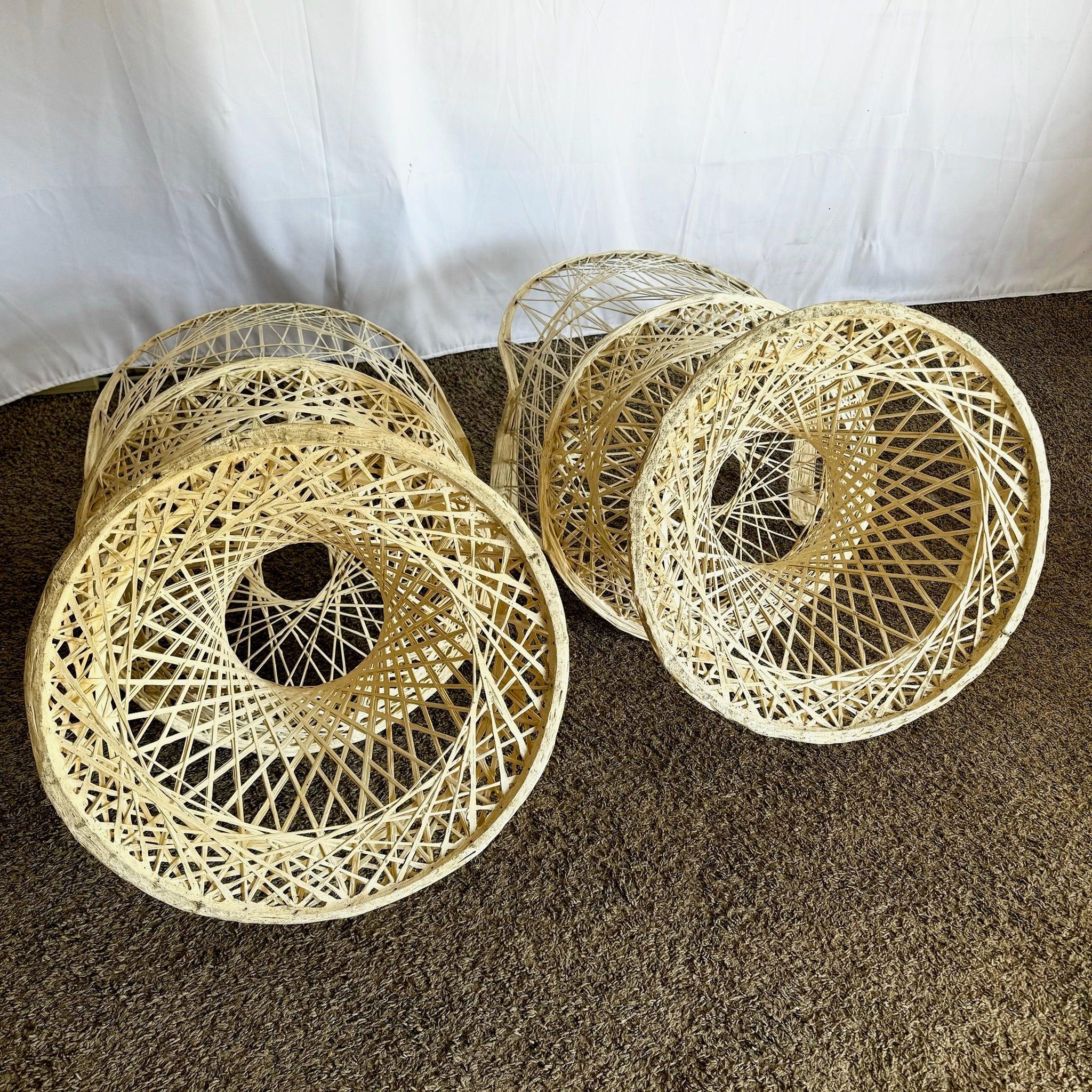 Chaises de salle à manger en fibre de verre filée de style The Moderns - Lot de 5 en vente 1
