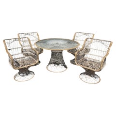 Mid Century Modern Spun Fiberglass Dining Set - 5 Pieces