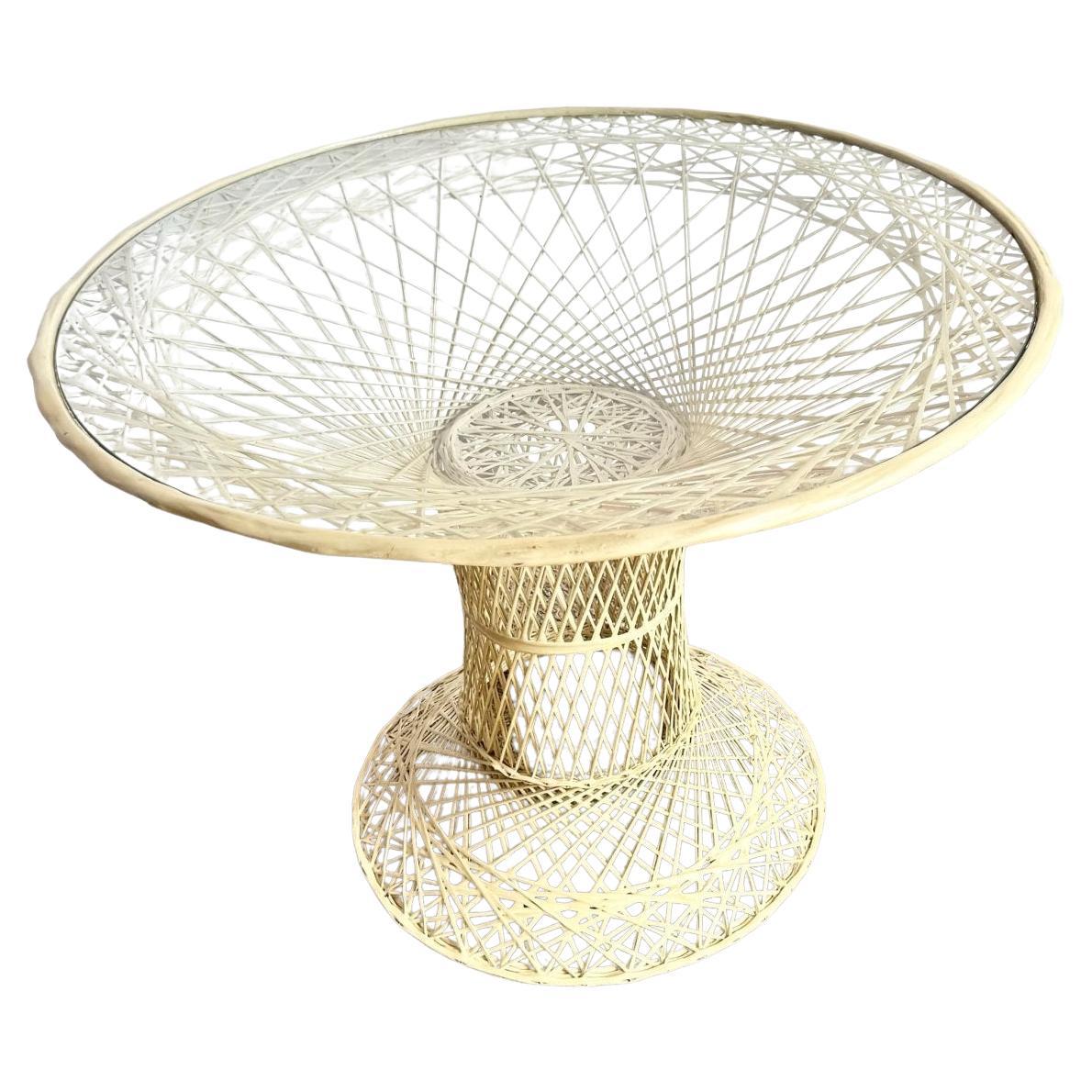 Mid Century Modern Spun Fiberglass Hour Glass Dining Table For Sale