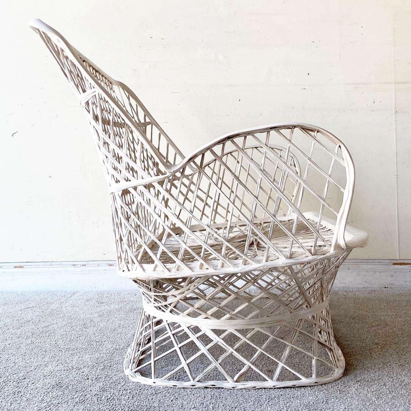 Poltrona in fibra di vetro filata moderna del Mid Century in vendita 3