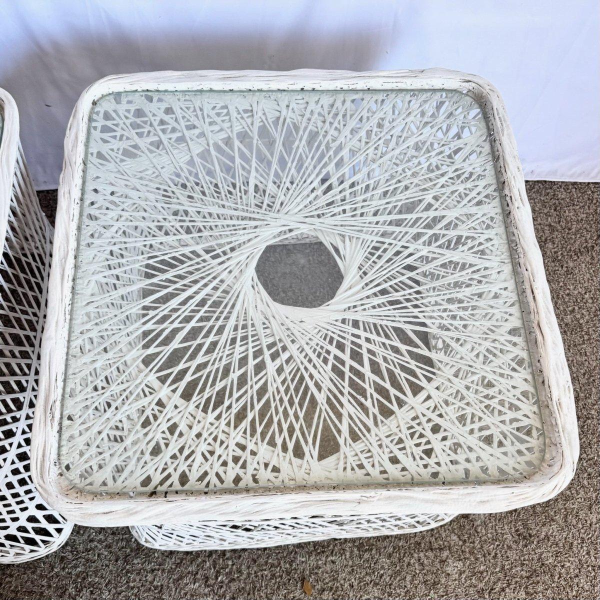 Mid Century Modern Spun Fiberglass Side Tables - A Pair For Sale 1