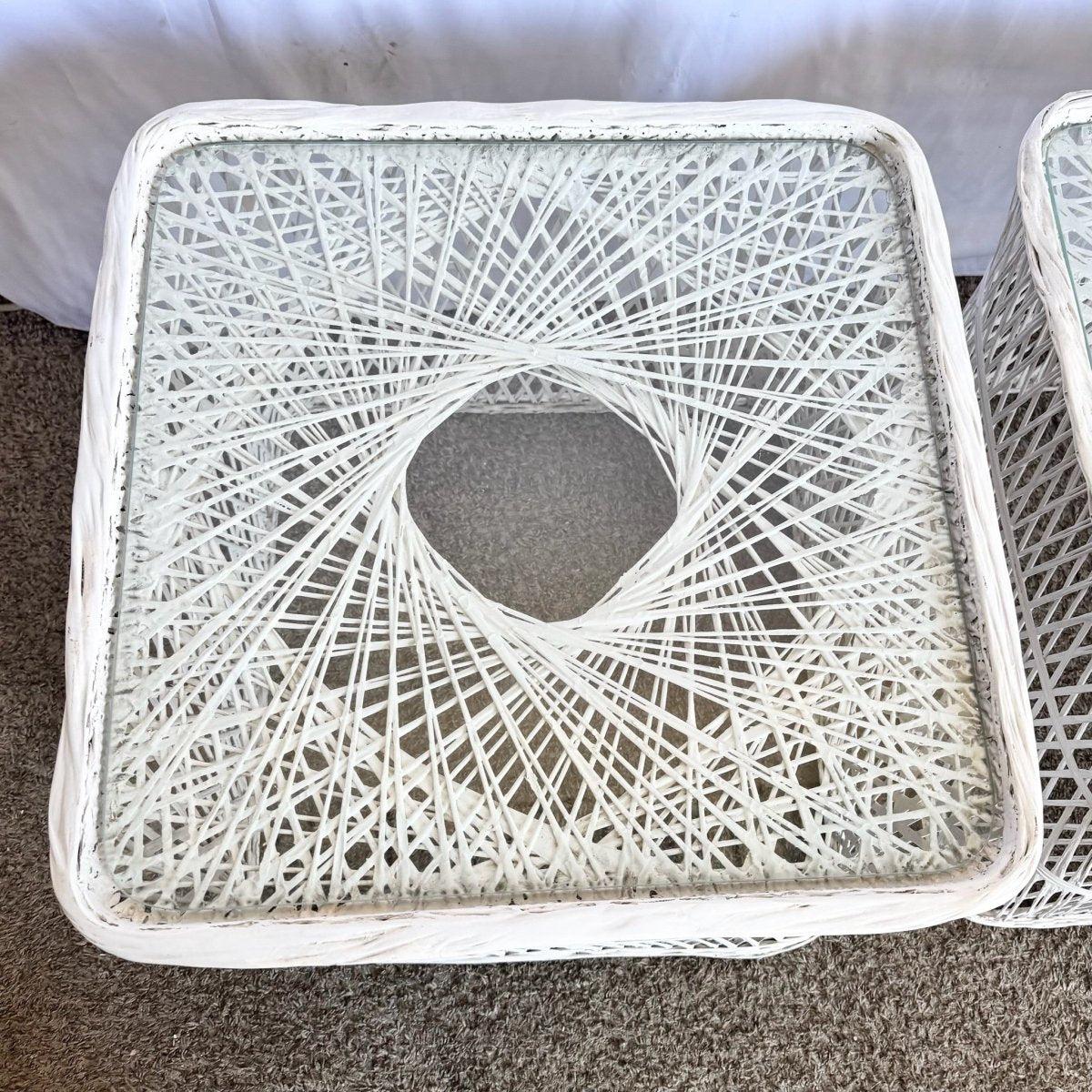 Mid Century Modern Spun Fiberglass Side Tables - A Pair For Sale 2