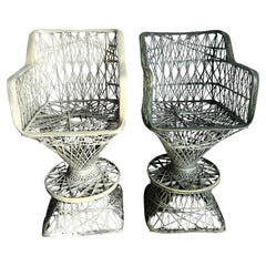 Mid Century Modern Spun Fiberglass Stools - a Pair