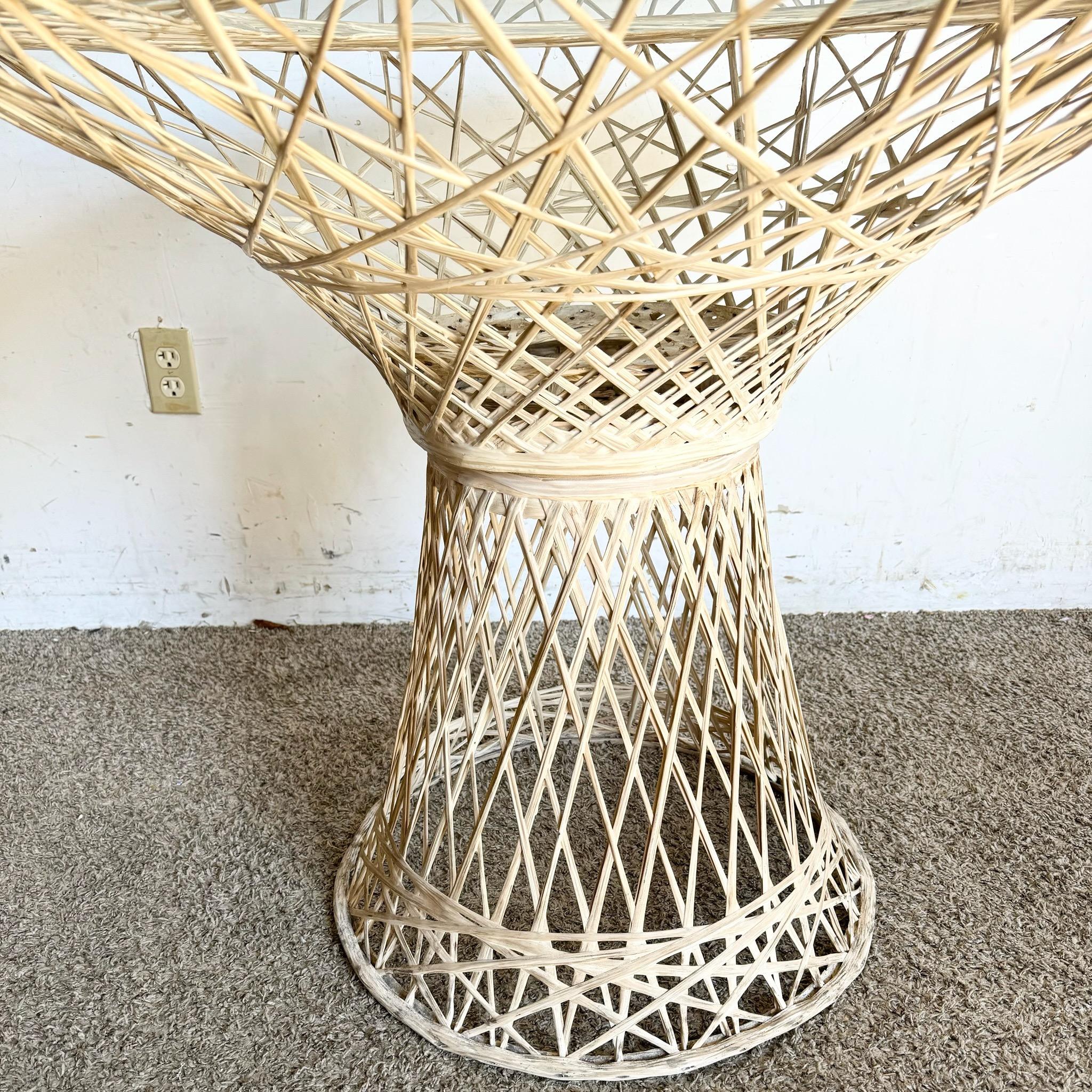 Juego de Comedor de Sillas Giratorias de Fibra de Vidrio Hilada Moderno de Mitad de Siglo - Tres Piezas en venta 1