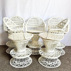 Mid Century Modern Spun Fiberglass Swivel Stools - Set of 5