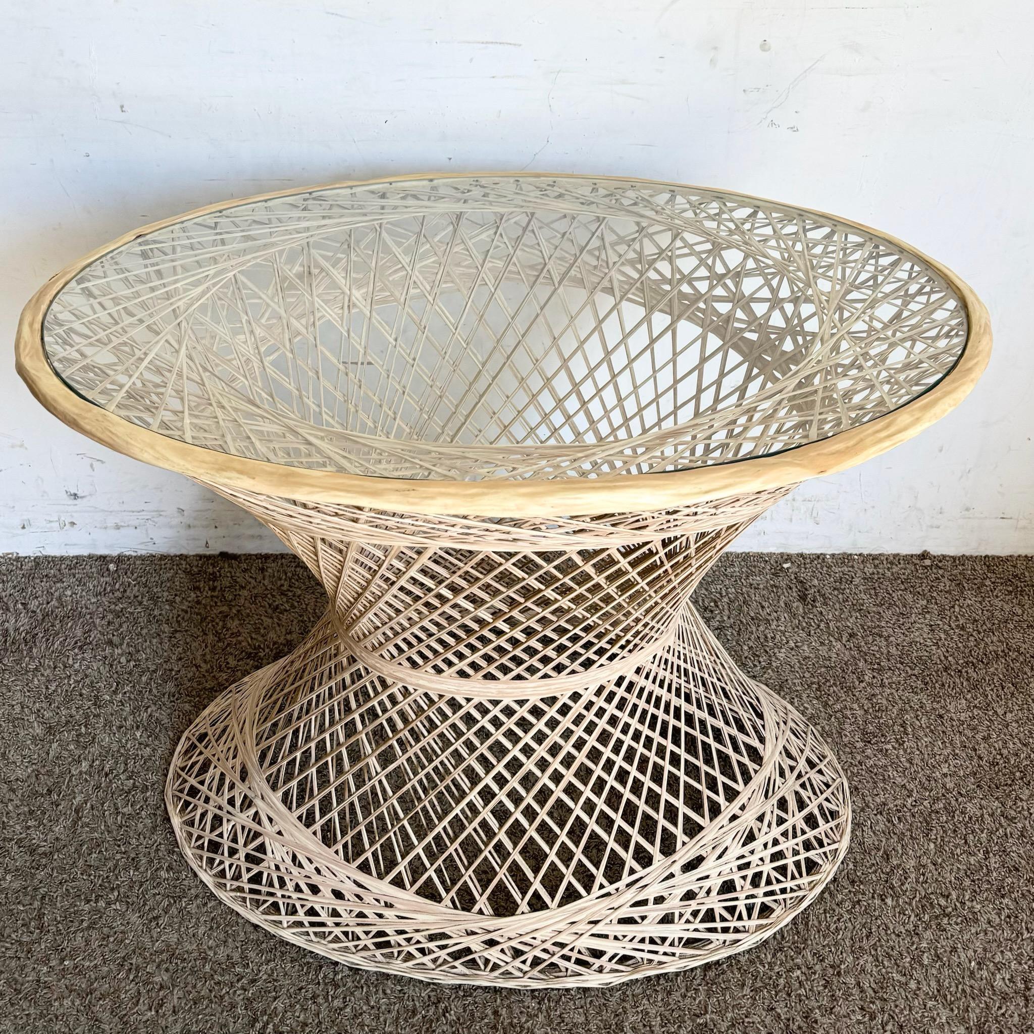 Set da pranzo Woodard in fibra di vetro filata del Mid Century Modern - 3 pezzi In condizioni buone in vendita a Delray Beach, FL