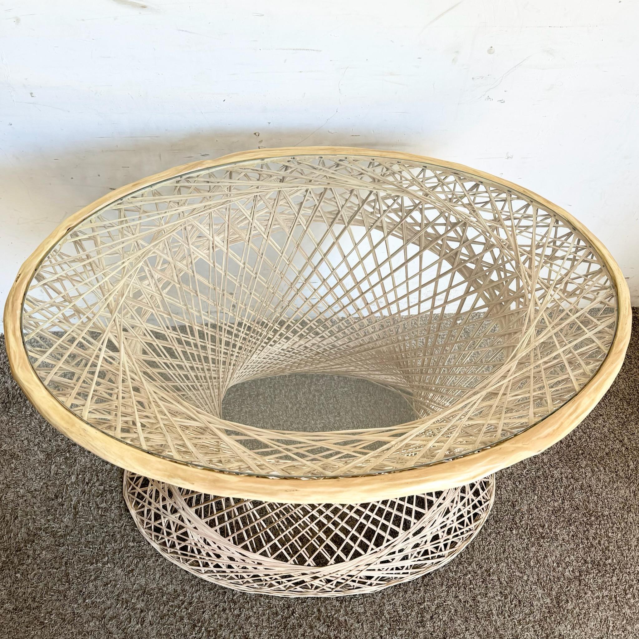 Vetroresina Set da pranzo Woodard in fibra di vetro filata del Mid Century Modern - 3 pezzi in vendita