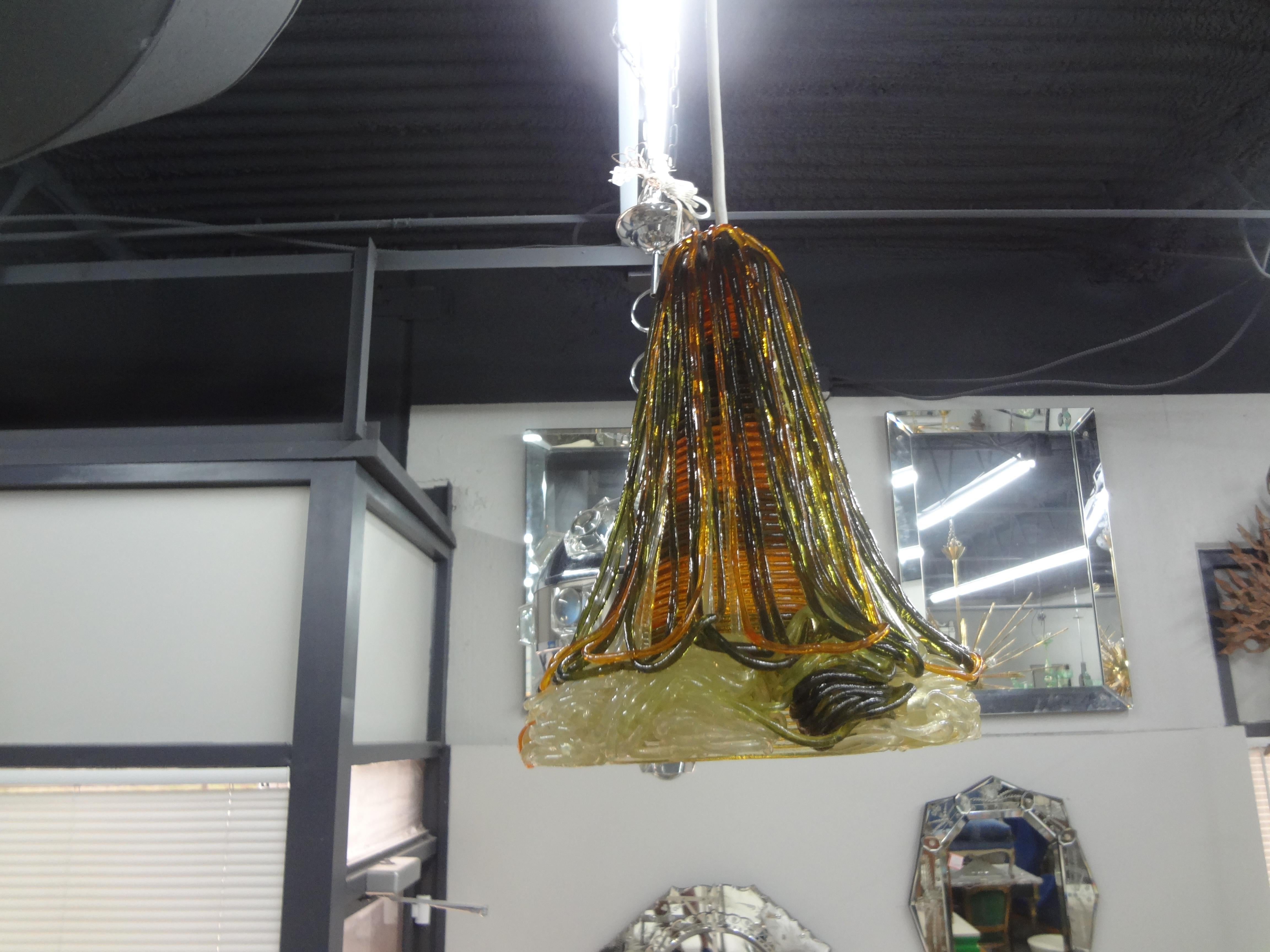 Mid Century Modern Spun Lucite Pendant or Lantern In Good Condition For Sale In Houston, TX