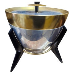 Cubitera Moderna de Mitad de Siglo Sputnick Estilo Cohete C1958 Mezcla de Metales