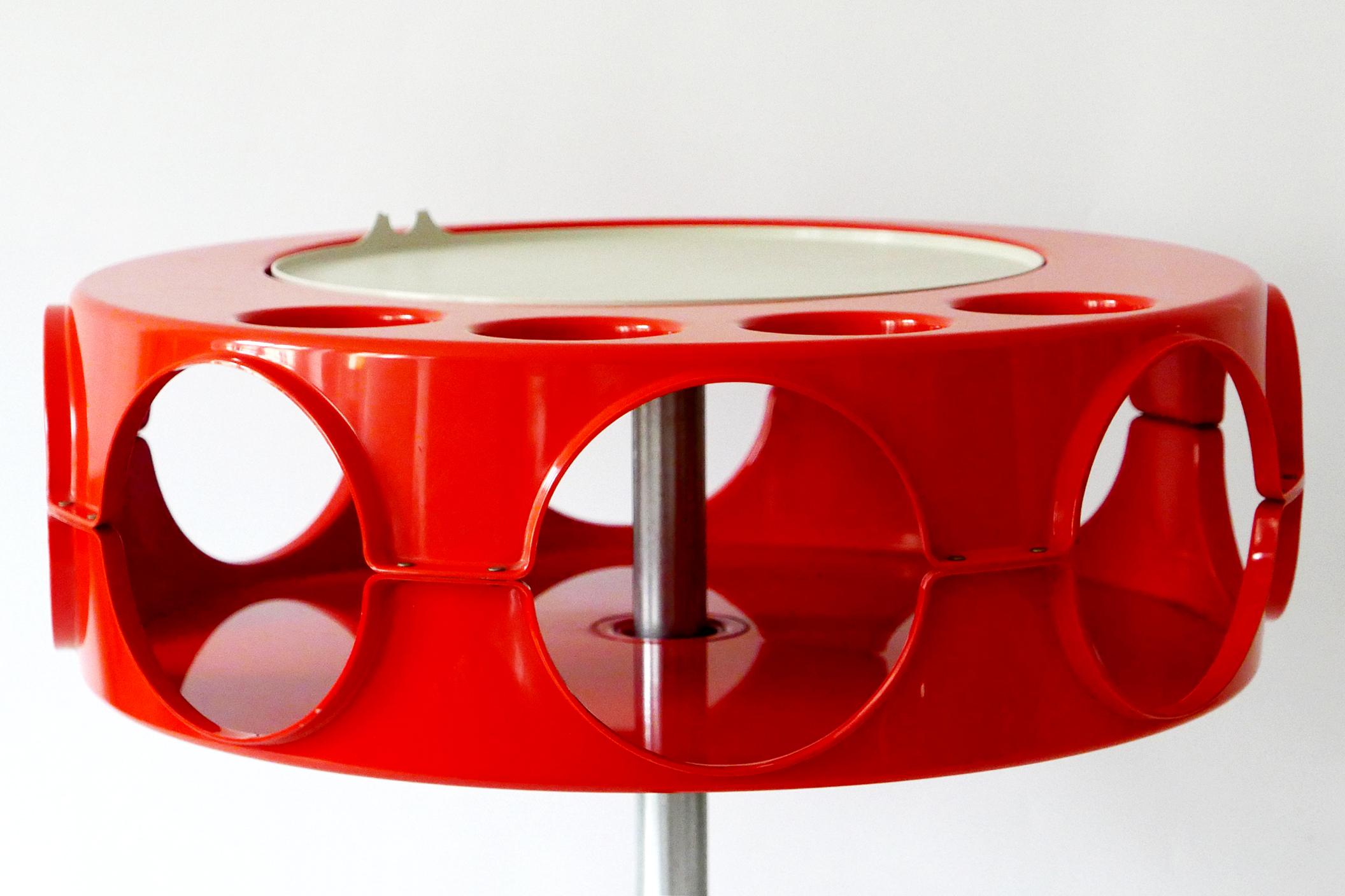 Metal Mid-Century Modern Sputnik Bar Cart or Bar Table Rotobar UFO by Curver, 1970s