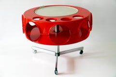 Moderner Sputnik-Barwagen oder Bartisch Rotobar UFO von Curver:: 1970er Jahre
