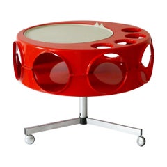 Mid-Century Modern Sputnik Bar Cart or Bar Table Rotobar UFO by Curver, 1970s