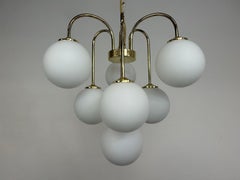 Suspension Sputnik moderne du milieu du siècle par Jaroslav Bejvl pour Lustry Kamenický Š