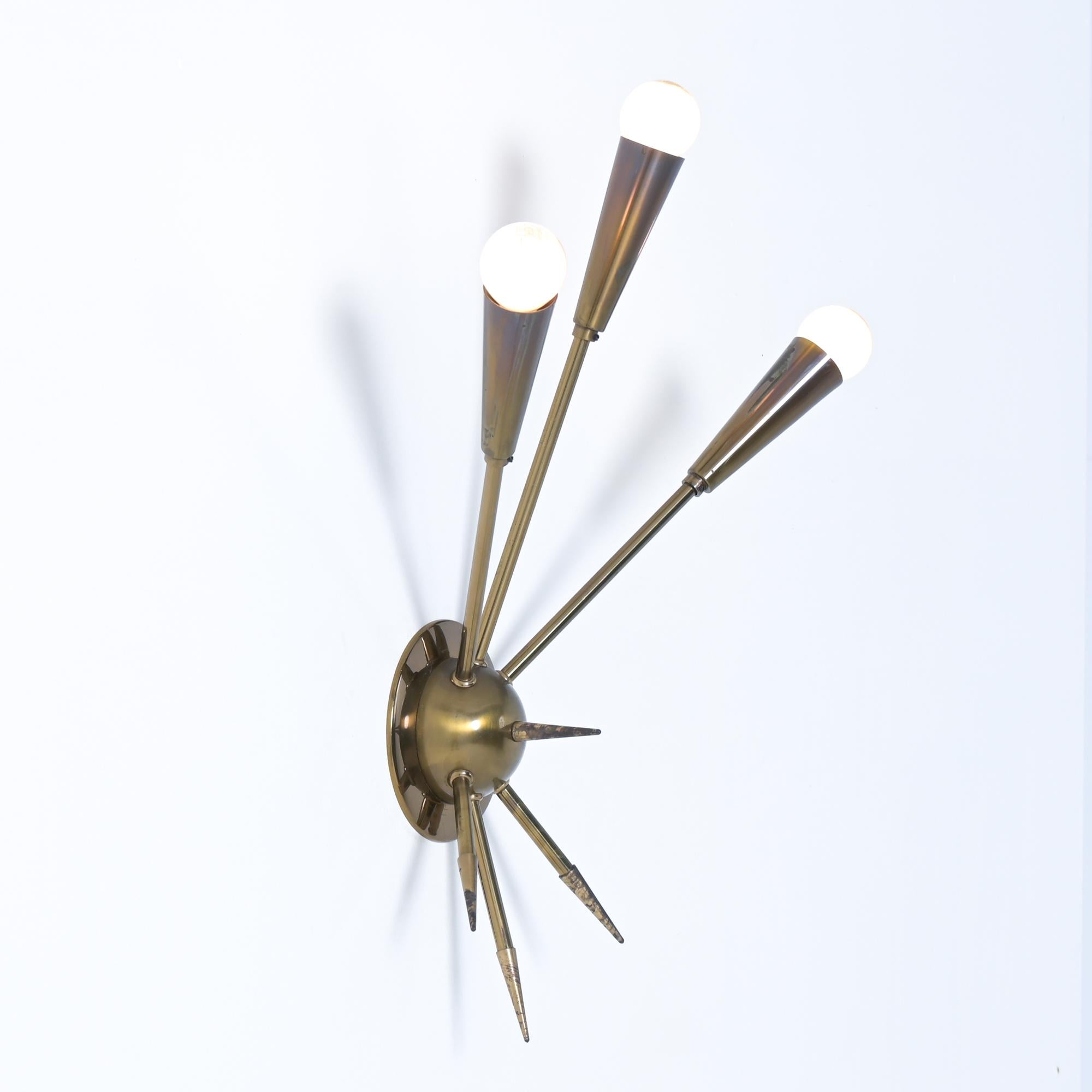 Apliques Sputnik de mediados de siglo Italiano en venta