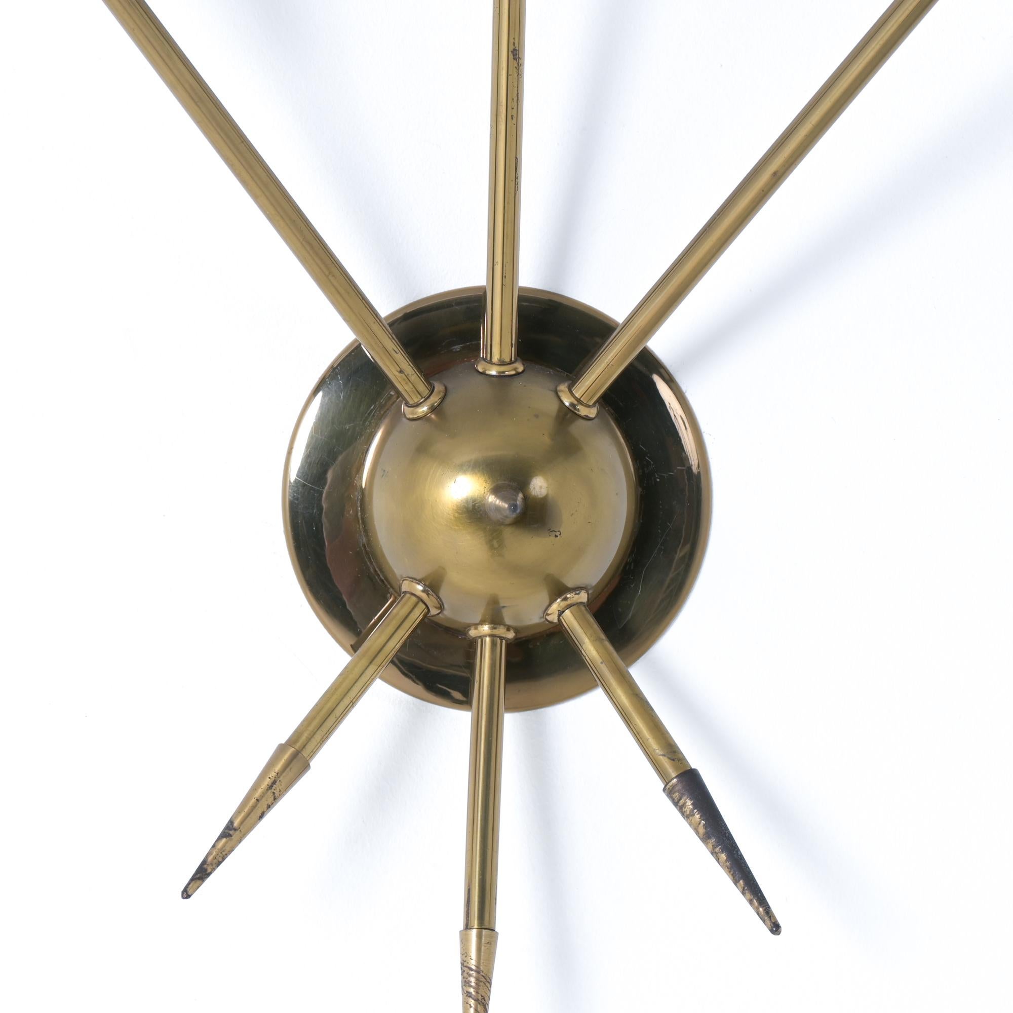 Apliques Sputnik de mediados de siglo Latón en venta