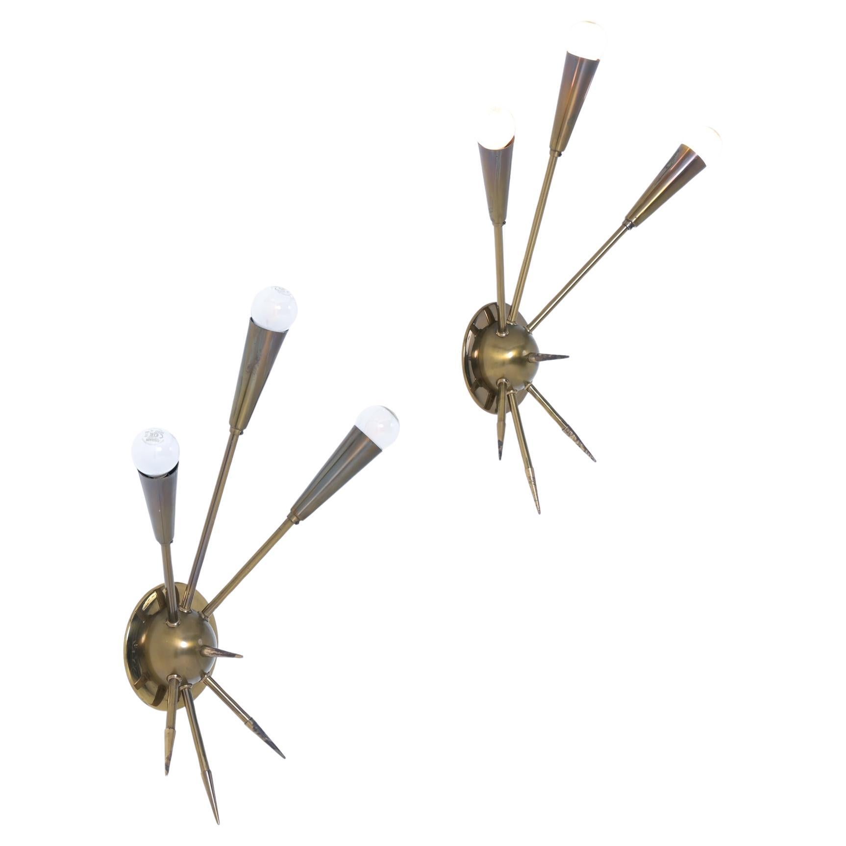 Apliques Sputnik de mediados de siglo en venta