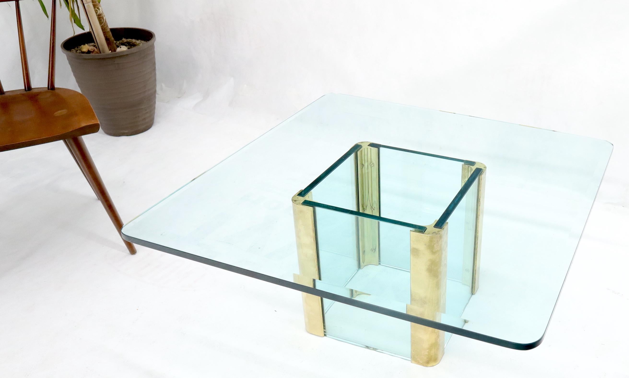 Mid-Century Modern glass coffee table by Pace Collection.