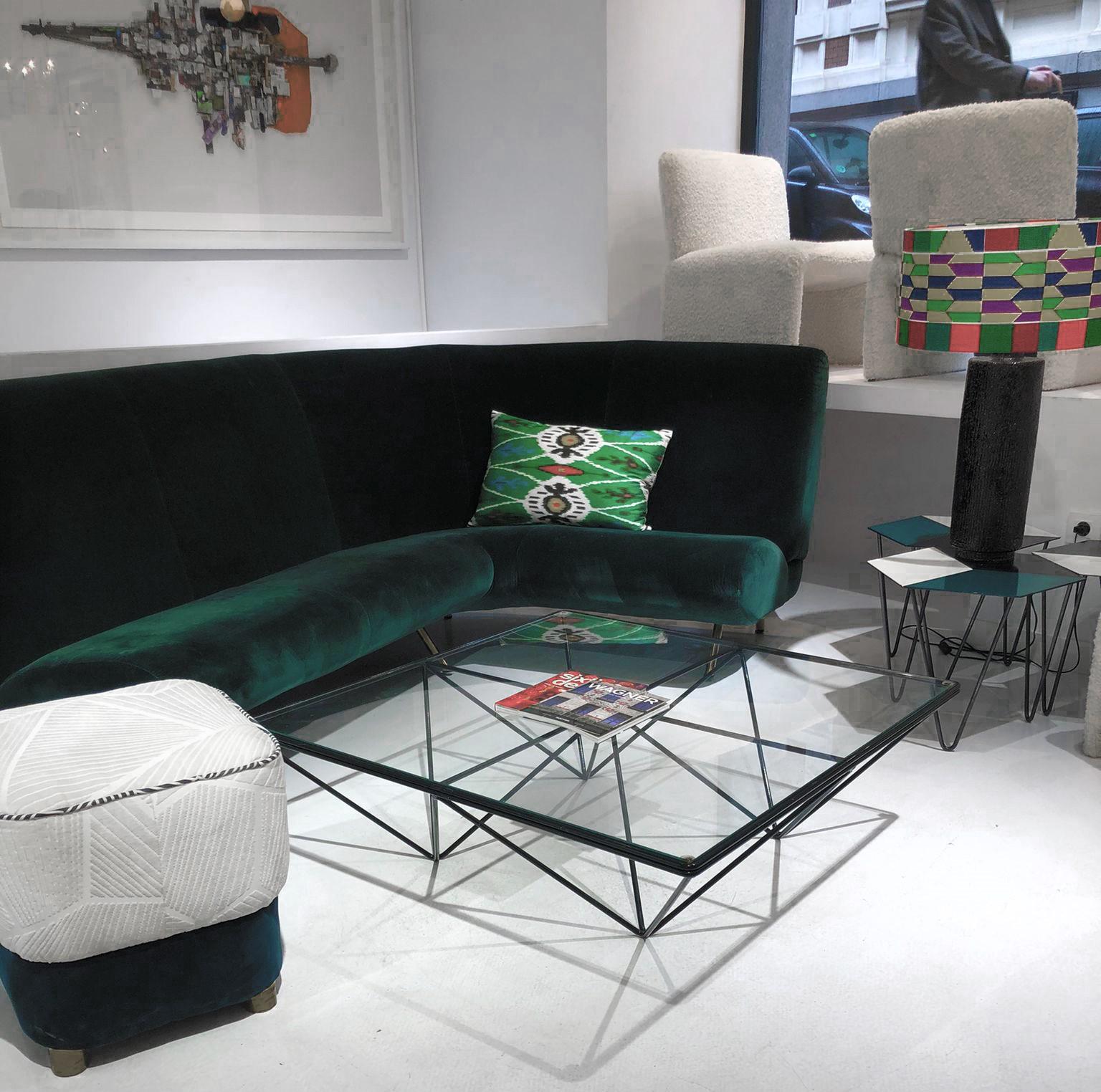 Metal MidCentury Modern “Alanda” Coffee Table by Paolo Piva for B&B Italia, Italy 1970 For Sale