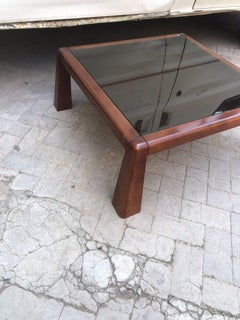 Mid Century Modern Square Coffee Table by Angelo Mangiarotti, Italy 1970