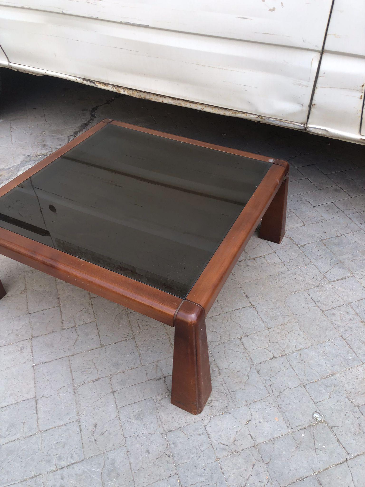 Mid-Century Modern Mid Century Modern Square Coffee Table by Angelo Mangiarotti, Italy 1970 For Sale