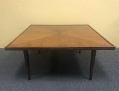 Mid-Century Modern Square Coffee Table in Walnut