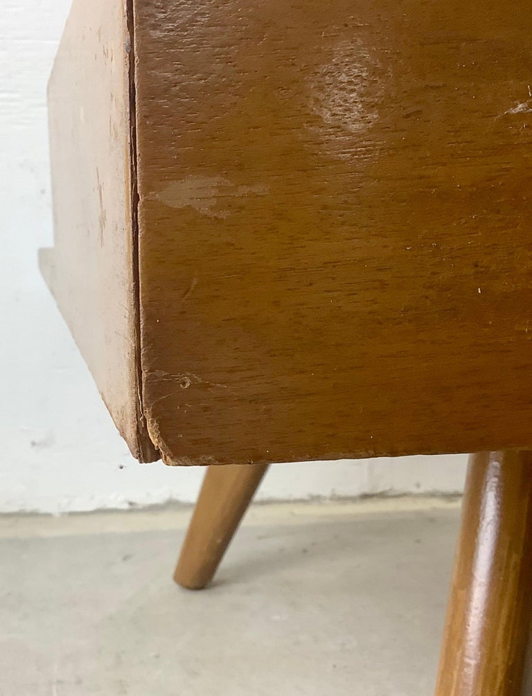 MidCentury Modern Square Coffee Table with Two Drawers For Sale at 1stDibs