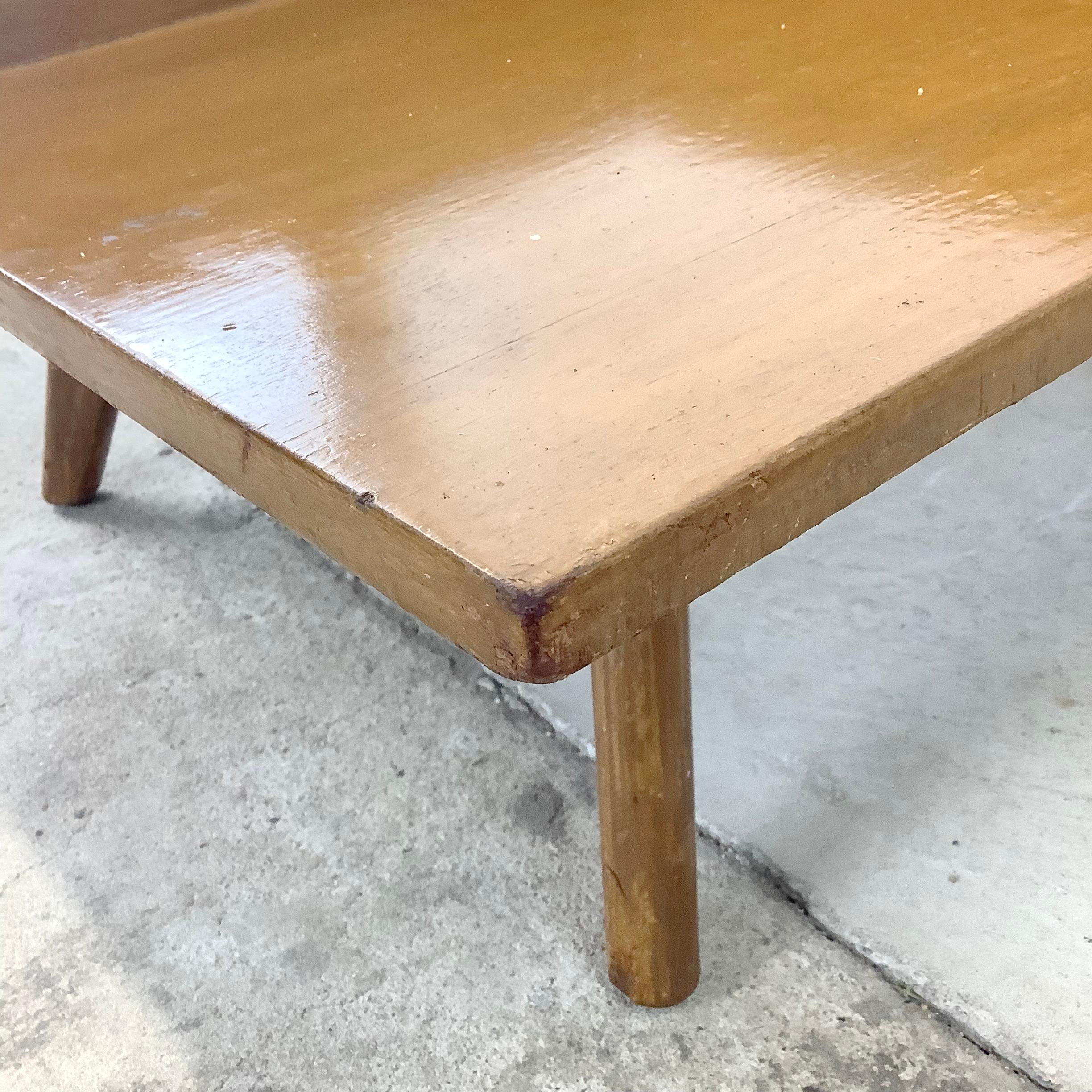 Mid-Century Modern Square Coffee Table with Two Drawers 8