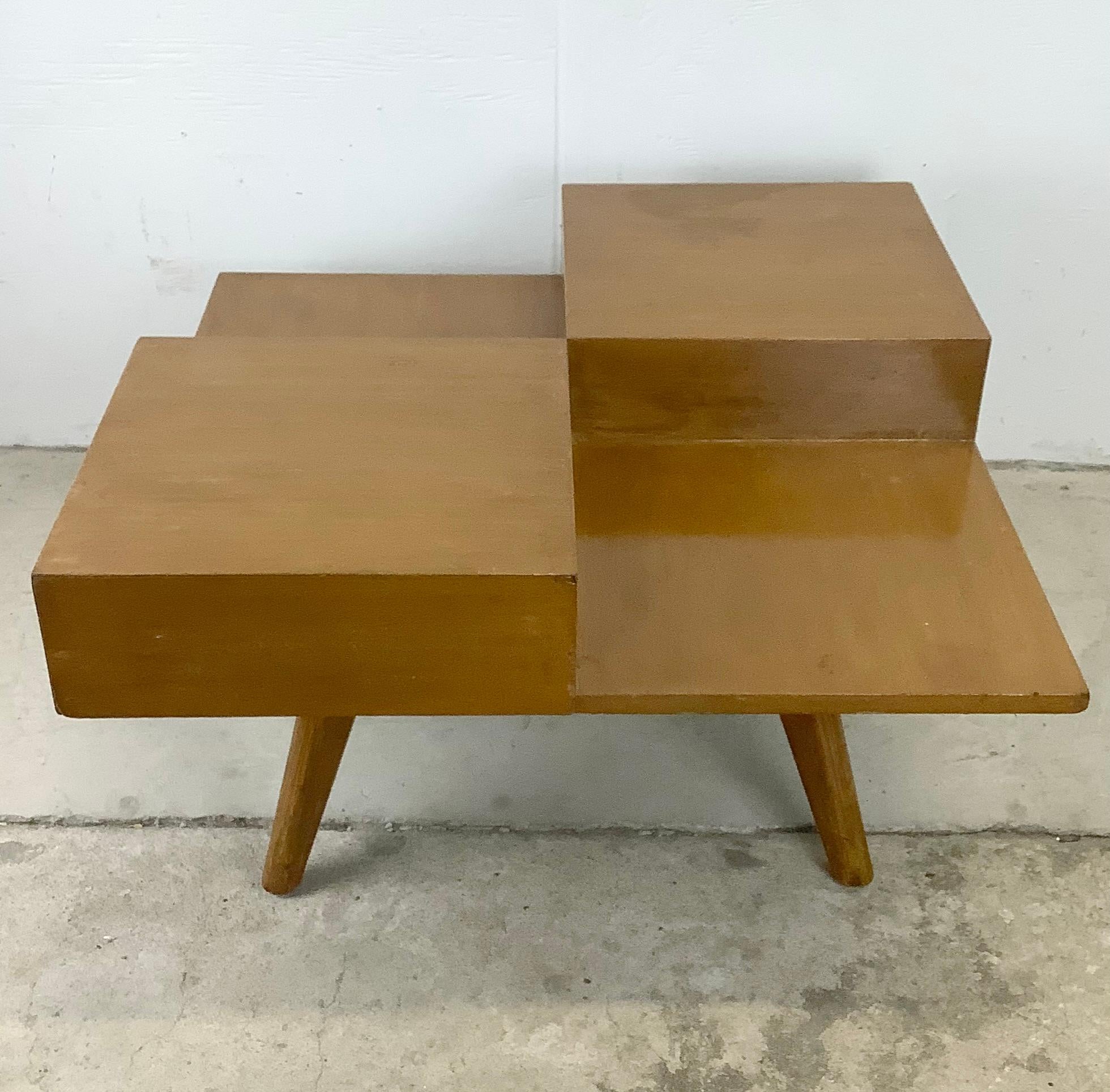 mid century modern square coffee table